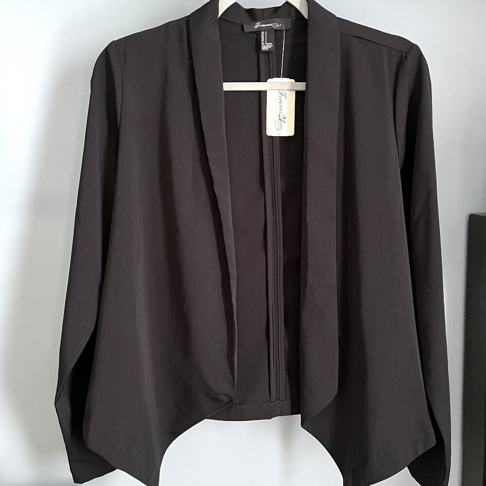 NWT F21 Forever 21 Open Shirt Jacket (Black) S